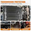 Transmission Protection Plate Compatible with 2015-2022 Ford F150, Heavy-Duty Skid Plate Engine Splash Guard Replacement