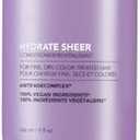 Pureology Hydrate Sheer Nourishing Conditioner - Lightweight Hydrating Shampoo For Fine or Dry Color-Treated Hair, Silicone-Free & Vegan