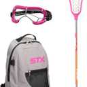 STX Exult Rise Girl's Lacrosse Starter Set with Stick, Goggles & Backpack (Pink)