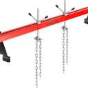 SPECSTAR 1100 Lbs Engine Support Bar Transverse Hoist for Motor Transmission with 2 Points Lift Holder and Dual Hooks