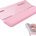 Laborio Computer Keyboard Wrist Rest Stand for Desktop, Keyboard Holder for Easy Typing with Wrist Pad for Office Desk, Home, School (Pink)