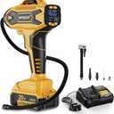 Cordless Tire Inflator Portable Air Compressor for Dewalt 20V Max - with 4AH Battery and Charger - 160PSI Electric Powered Digital Gauge Air Pump for Car, Motorcycle & Bike Tires and More