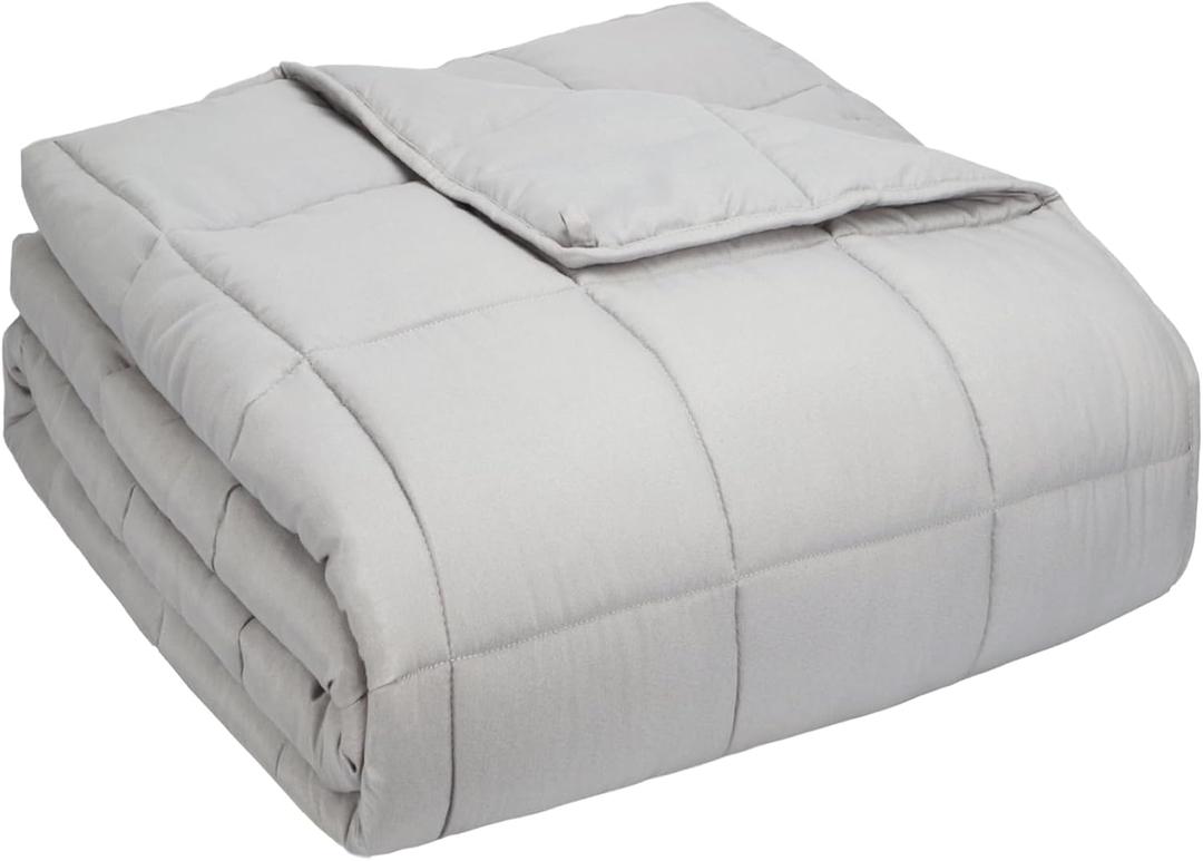 Anfie Weighted Blanket(60"x80" 20lbs Queen Size),Ultra Soft and Cozy Cooling Weighted Blanket for Adult,Heavy Blanket with Machine Washable Soft Blanket (60x80-20lb, Stone Grey)