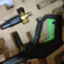 Wall Mounted PowerWasher, 100FT Retractable Hose, Foam Cannon & 5 Quick Connect Nozzles for Car, Lane, Patio Cleaning