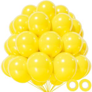 Yellow Balloon 110pcs, 12 Inch Thickened Latex Party Balloons Helium Bright Color for Birthday Baby Shower Wedding Party Supplies Arch Garland Decoration