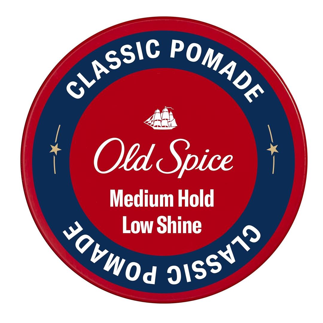 Old Spice Classic Pomade for Men, Medium Hold, Low Shine, Men's Hair Styling, 2.22 Oz (2.22 Ounce (Pack of 2))