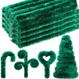 Hotop 60 Pieces Extra Thick Pipe Cleaners 30mm Jumbo Chunky Chenille Stems Craft Supplies Pipe Cleaners for Beginners DIY Art Crafts Decorations(Dark Green)