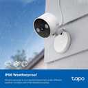 Tapo 2K+ Indoor/Outdoor Wired Security Camera - 2024 PCMag Editors' Choice, Person/Pet/Vehicle Detection, Baby Monitoring, Color Night Vision, Subscription-Free Local Storage or Optional Cloud, C120 (White)