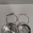 Dog Crate Water Bowl, 2 Pack No Spill Hanging Cage Food Bowls for Kennel Puppy Cat Bird Bunny Stainless Steel Metal Mountable Small&Medium Feeding Dish Wall Mounted Attachable Crates Pet Feeder (5.3"x2" & 4.5"x2"(23oz+15oz)