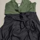 Blooming Jelly Womens One Piece Swimsuit Tummy Control Bathing Suit Gold Metal Tie Knot 2026 Swim Dress (X-Large, Black Green)