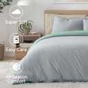 Vellux Solid Jersey Knit 2-Piece Twin Comforter Set - Cotton Blend - Ultra-Soft & Cozy T-Shirt - Light Weight - Breathable - Down Alternative - Bedding for All-Season Comfort (68 x 88, Sage/Gray)