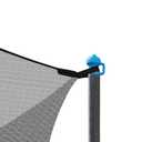 Zoomster 12FT Trampoline Enclosure Net with Pole Cap, Replacement Safety Enclosure Net for 6 Straight Poles Round Trampoline, Breathable and Weather-Resistant