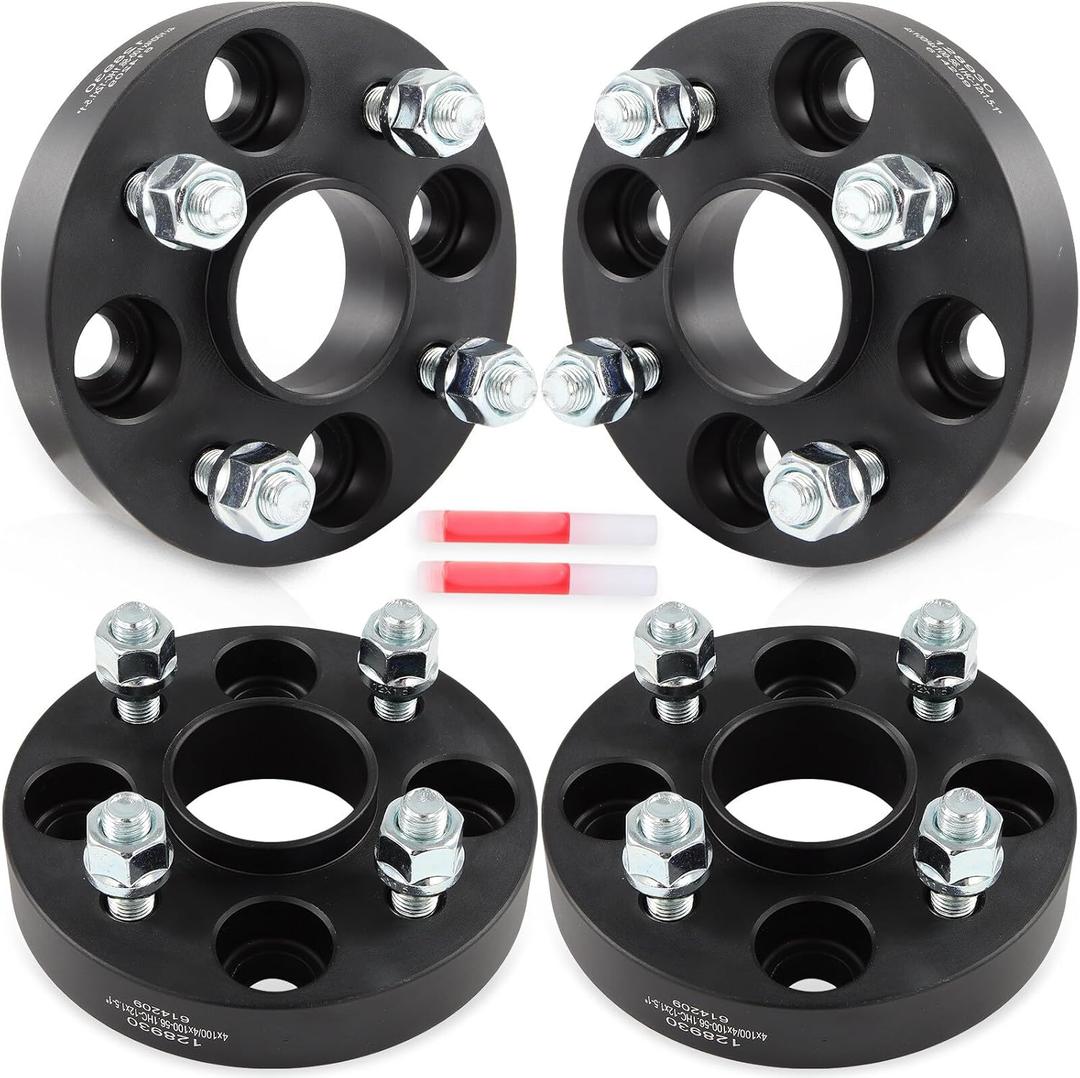 SCITOO 4Pcs Wheel Spacers 1" 4x100 Bore 56.1mm Studs 12x1.5 4Lug Wheel Spacers Adapters Fit for Honda for Accord for Honda Civic for Honda Civic del Sol CRX Fit Prelude for Kia Sephia