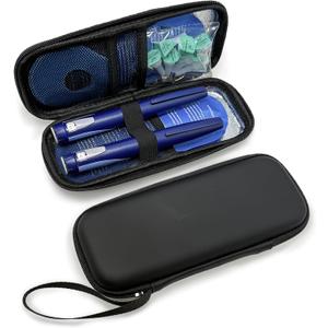 ZLR Insulin Cooler Travel Case, TSA-Friendly Hard Shell Diabetic Medication Organizer for Ozempic/Wegovy/Mounjaro Pens & Vials, 290g Gel Ice Packs, Small (Inner 7.82.71.5 in)
