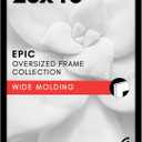 Americanflat 28x40 Poster Frame with Polished Plexiglass - Black Picture Frame - Wide Photo Frames Made of Engineered Wood for Vertical or Horizontal Wall Display - Epic Collection - Black
