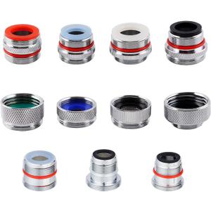 iFealClear 11 PCS Brass Faucet Adapter Kit, Kitchen Sink Aerator Adapters Fit Faucet with Removable Aerators, Male Female Thread Sink Faucet Adapter for Bathroom, Kitchen, Outdoor Garden Faucet, Rvs