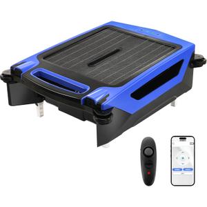 Sola Resistant Durable Motors Robotic Pool Cleaners, Automatic Pool Cleaners with Remote and APP Control, Solar Automatic Robot Pool Skimmer,Pool Vacuum for Above Ground Pool (Blue) 
