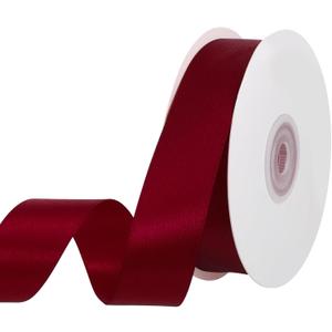woric Red Ribbon Valentine Ribbon 1 inch 60 Yards Double Faced Red Satin Ribbon for Crafts Wedding Invitation Bows Making Gift Wrapping Decorations