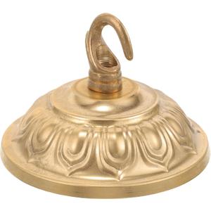 Gadpiparty Vintage Copper Chandelier Ceiling Plate, Light Canopy Kit with Hook Pendant Light Cover Plate Plant Hanger for Fitting Chandelier Lamp Light