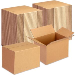 Yeaqee 72 Pcs Shipping Boxes Corrugated Cardboard Small Shipping Boxes for Packaging Mailing Packing Moving Small Business Storage Crafts Gifts(6x4x4 Inch,Kraft Color)