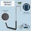 BOBOKA 6 Pack Heavy Duty Rafter Hooks for Hanging Vinyl Coated Large S Hooks for Hanging Ladder Bike Hangers Garage Storage Organizer Black