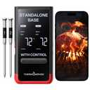 ThermoMaven Smart Bluetooth Wireless Meat Thermometer: Standalone Base, WiFi Unlimited Range, 6 Sensors with NIST Certified Accuracy, 2 Probes for Kitchen, BBQ, Grill, Oven, Smoker, Rotisserie
