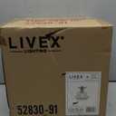 Livex Lighting, 52830-91, Everett, Semi-Flush, Brushed Nickel with Chrome Finish Accents