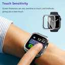 2 Pack Case 44mm with Built-in Tempered Glass Screen Protector Compatible with Apple Watch SE Series 6/5/4 44mm, Ultra-Thin Scratch Resistant Overall Protective Cover for iWatch SE Series 6/5/4