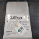 INOVADAY 100% Blackout Curtains for Bedroom, Black Out Curtains 84 Inch Long, Clip Rings Linen Blackout Drapes, Thermal Insulated Room Darkening for Living Room, 2 Panels - Beige,W50xL84