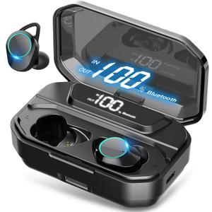 [Xmythorig Ultimate] True Wireless Earbuds Bluetooth 5.0 Headphones, IPX7 Waterproof Earphones for Sports, 160H Playtime w/ 3300mAh Charging Case, 3D Stereo Audio Touch Control in-Ear Headset w/Mic