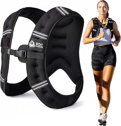 Outdoors Weighted Vest W/ Rub-Free Technology for Woman and Men, 10lb Weight Vest with Reflective Stripe for Workout, Strength Training, Running, Walking, Fitness, Weight Training, Weight Loss, Weightlifting