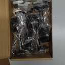 TOKPLNU Curtain Rod Brackets, Ceiling Heavy Duty Holders, Black 4 Pack Hooks Hangers for 1 1/4-Inch Drape Poles