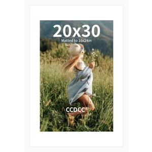 20x30 Picture Frame, Wooden Photo Frames with Tempered Glass, 1 Pack, 20x30 in