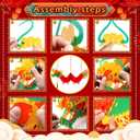 23Pcs Chinese New Year Decorations 2026 with 2 3D Dragon Decorations and 1 Red Ball and 20 Chinese New Year Plastic Lanterns for Chinese Spring Festival Party Decorations