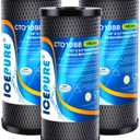 ICEPURE 10"X4.5",1 Microns Whole House Sediment Activated Carbon Water Filter Compatible with Dupont WFHDC8001,EP Series,EPM Series,CB-BB-10, GE FXHTC, GXWH40L, GXWH35F, GNWH38S, CTO10BB,3PACK
