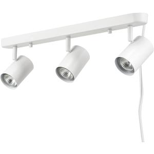 GLOBE Electric 60024 3-Light Plug-in Track Lighting, Adjustable Heads, Matte White Finish, 22-inch, GU10 Base, 15-Foot Cord with in-Line Switch, Modern Ceiling Light for Apartments and Rentals (Dale (White))