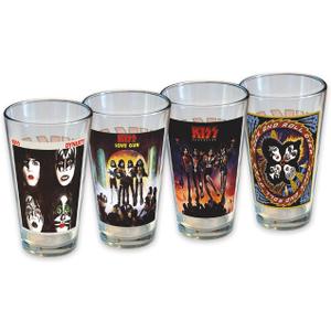 ICUP KISS 16 oz 4 Pc Pint Glass Set