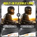 LEM Motorcycle Helmets Full Face for Men, Motorcycle Helmet for Adults, DOT Certified, PINLOCK & DVS Dual Vision, Motorcycle Street Bike Helmet, Bluetooth Speaker Pockets (Matte Black Large) VZN FP09 (Black, L)