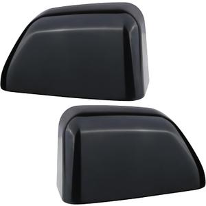 1 Pair Tow Mirror Cover Cap (Black Paintable) | For 2017-2024 Ford Super Duty F250 F350 F450 F550 Truck Accessories Replacement | Driver&Passenger Side Exterior Plastic Top Half Door Mirror Caps