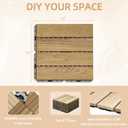 bingaai 10 Pcs Cedar Wood Interlocking Deck Tiles 12" x 12", Cedar Sauna Floor Mat Natural Finish, Wooden Floor Tiles for Balcony, Backyard, Sauna, Patio, Spa Floors, Indoor and Outdoor Use