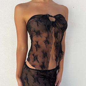 Women Y2k Backless Crop Top Sexy Tie Up Spaghetti Strap Camisole Shirt Cute Summer Tops, Size M