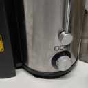 Qcen Juicer Machine, 800W Centrifugal Juicer Extractor with Wide Mouth 3 Feed Chute for Fruit Vegetable, Easy to Clean, Stainless Steel, BPA-free (Black)