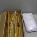 7.2FT Metal Arch Backdrop Stand and Cover Set, Gold Wedding Backdrop Arch Stand with Cover, Balloon Arch Stand with White Arch Cover for Birthday Party Baby Shower Graduation Ceremony Decorations