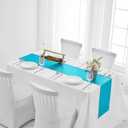2 Packs 12 x 72 inches Turquoise Sequin Table Runner, Glitter Runner for Birthday Party Supplies Decorations Wedding Bachelorette Holiday Celebration Bridal Shower Baby Shower