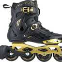LIKU Unisex Fitness Inline Skates (Men 8.5/Women 9.5, Gold)