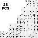 Simgoing Braille Double 6 Dominoes Game Wooden Raised Dots Dominoes Set, 28 Piece Braille Game Set with Storage Box for the Blind and Visually Impaired