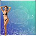 BYDOLL Beach Blanket 78''X81'' 4-7 Adults Oversized Lightweight Waterproof Sandproof Blanket for Beach Large Picnic Mat Travel Camping (Sea Turtle)