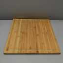Utoplike Bamboo Cutting Board 20 x 20 inch, Large Wood Chopping Board for Kitchen, Meat, Vegetables, BBQ, Square Butcher Block with Juice Groove and handle, 1"Th
