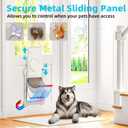 3-Flap Never Rust Extra Large Dog Door for Doors with Sliding Lock Panel