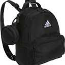 adidas Mini Backpack for Women Small Bag for Travel, Gym, Festival & More, Black
